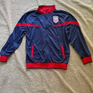 United States Soccer Federation Striker Track Jacket  Navy Size Medium